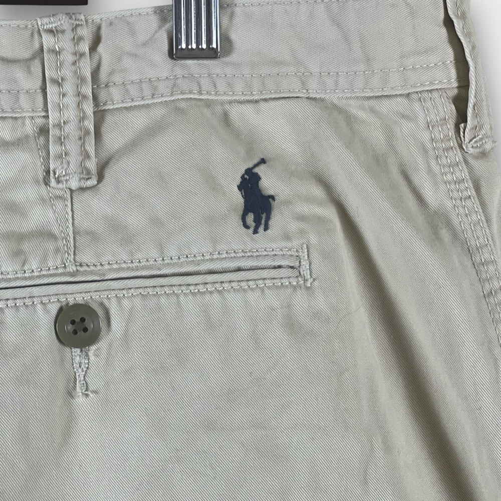 Polo Ralph Lauren Shorts Men 42 Chino Golf Khaki Tan Relaxed Fit Tennis Preppy - Picture 3 of 6